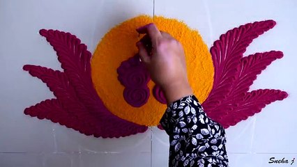 #210 Easy  quick rangoli for tulasi vivah design 2018