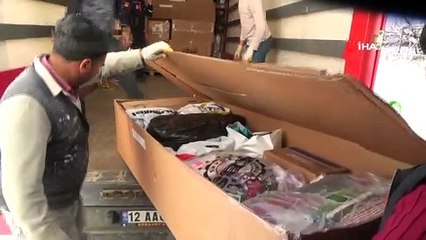 Depremzedeler için bir tır dolusu yardım geldi