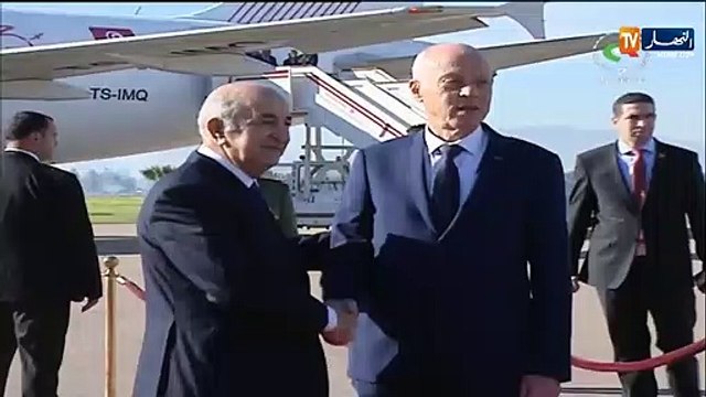 رئيس الجمهورية عبد المجيد تبون يستقبل الرئيس التونسي قيس السعيد