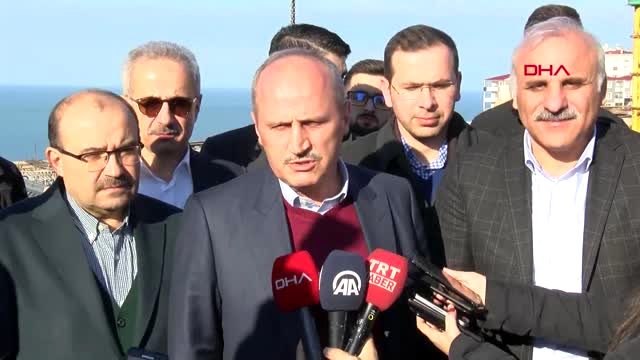 Ulaştırma bakanı turhan, maçka yolu ve zigana tüneli şantiyeleri incelemeleri sırasında...