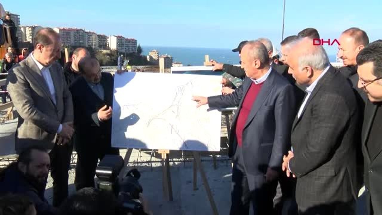 Ulaştırma bakanı turhan, maçka yolu ve zigana tüneli şantiyeleri incelemeleri sırasında...