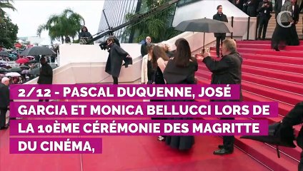 Monica Bellucci sublime en total look noir pour recevoir un Magritte d'honneur