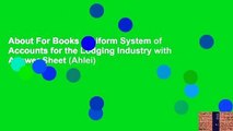 About For Books  Uniform System of Accounts for the Lodging Industry with Answer Sheet (Ahlei)