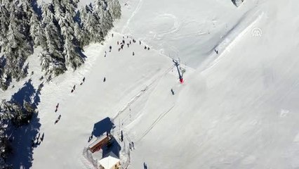 Murat Dağı'nda yarıyıl tatili yoğunluğu