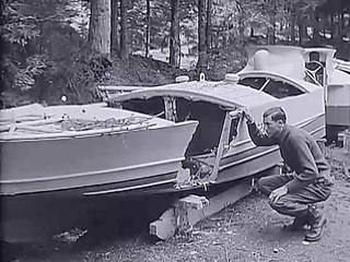 Italian M.T.R. (Motoscafo Turismo Ridotto) explosive motorboats near Innsbruck, Austria 8th of May 1945