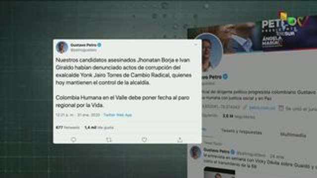 Gustavo Petro condena asesinato de excandidatos de Colombia Humana