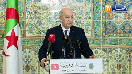 الرئيس تبون يؤكد على ضرورة إيجاد حل سلمي في ليبيا دون تدخل أجنبي