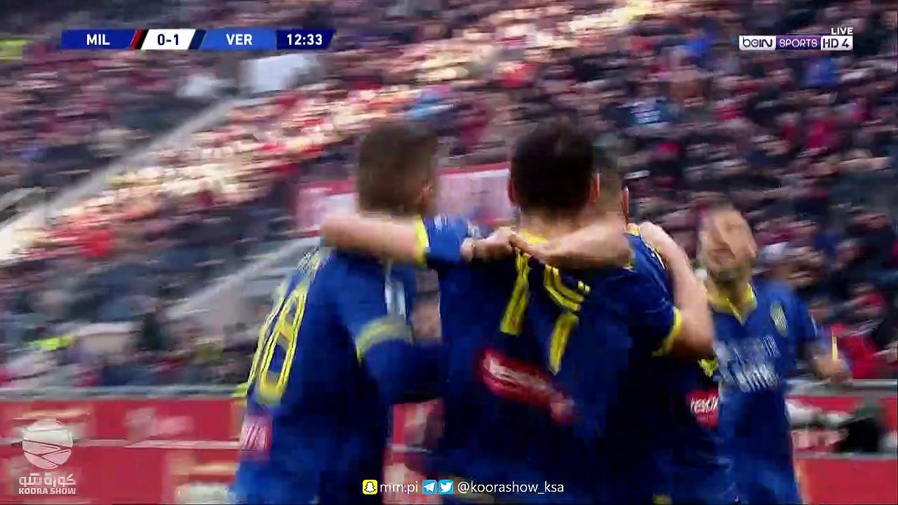 ملخص واهداف ميلان وهيلاس فيرونا 1-1 في الدوري الايطالي