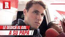Santiago Gimenez le dedica su primer gol en Primera División a su papá