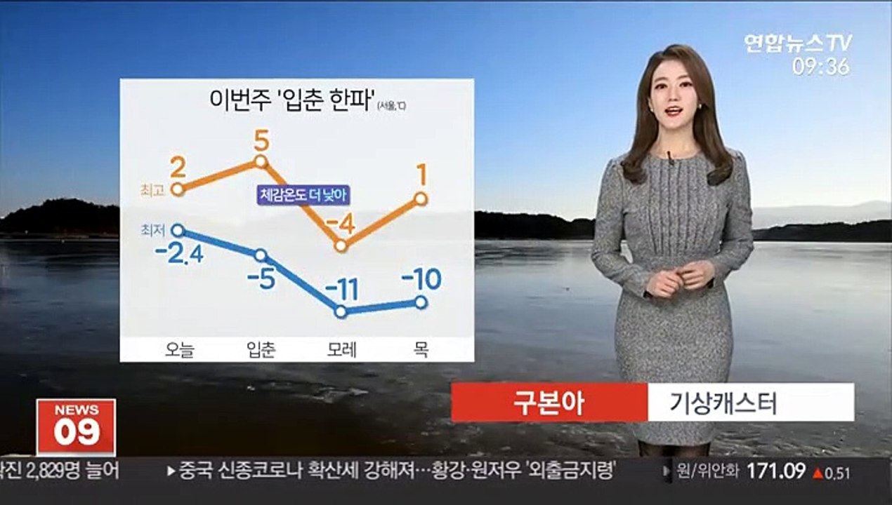 [날씨] 낮에도 찬바람…입춘 한파, 나날이 기온 내려가