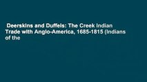 Deerskins and Duffels: The Creek Indian Trade with Anglo-America, 1685-1815 (Indians of the