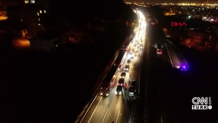 Zincirleme kaza TEM'i kilitledi