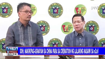DOH, nakikipag-usap sa China sa cremation ng lalaking nasawi sa nCoV