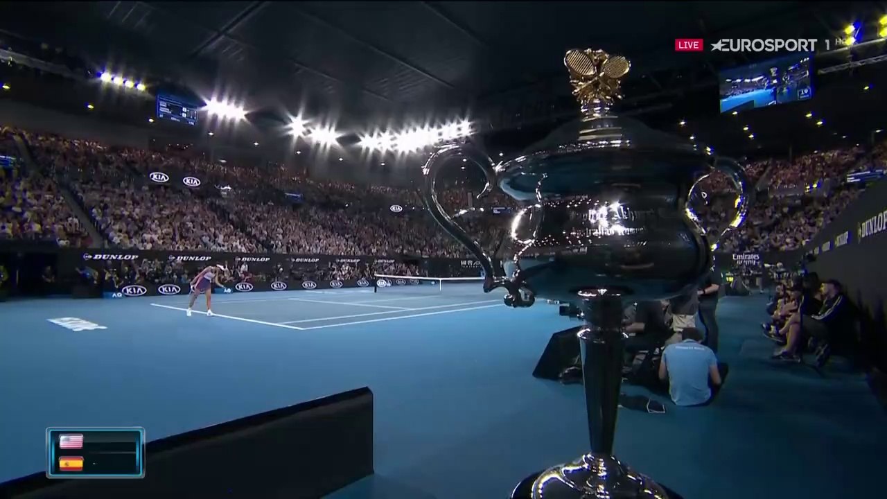 Muguruza vs Kenin - Último juego Final Open Australia y entrega de trofeos 01/02/2020 (Eurosport ESP SPA HD)