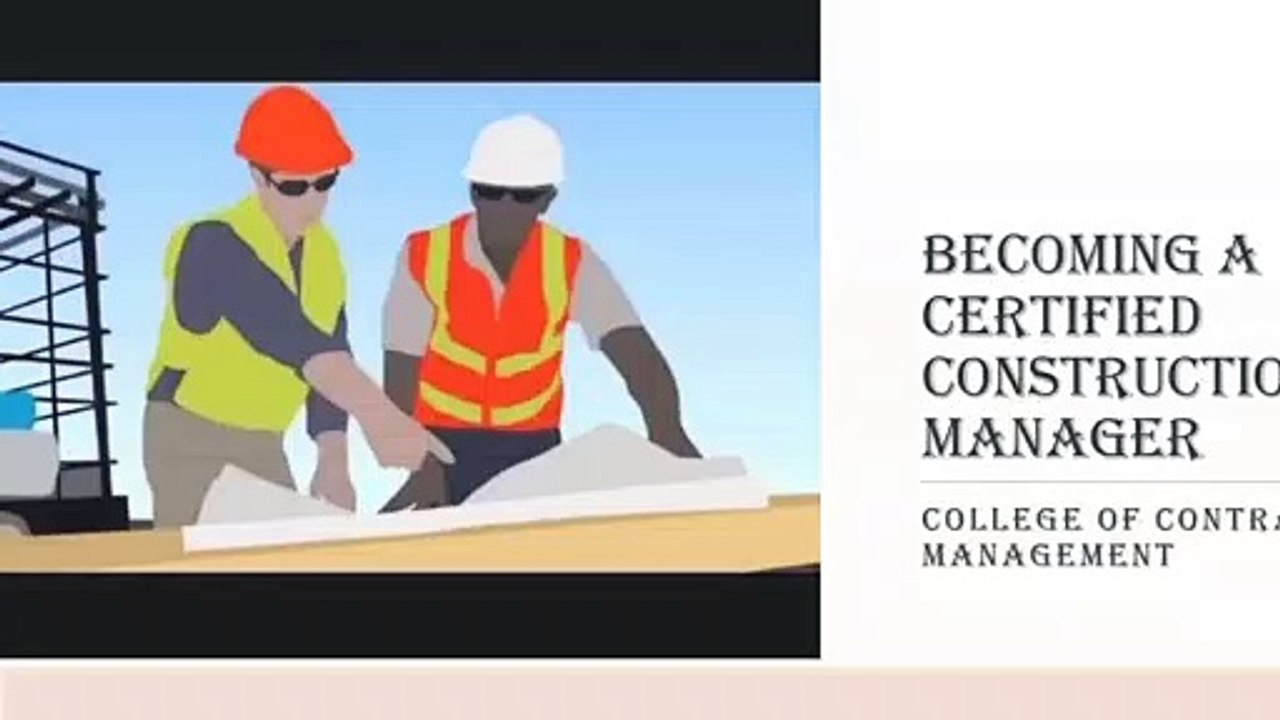 Becoming a Certified construction manager