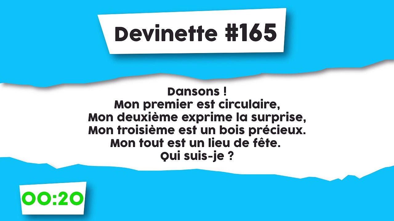 Devinette #165 : Dansons !