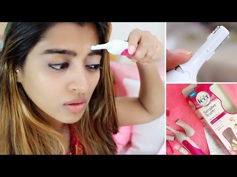 VEET Hair Trimmer Review _ How to Use Remove Facial Hair, Eyebrows, Pubic Hair
