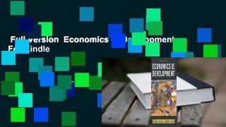 Full Version  Economics of Development  For Kindle