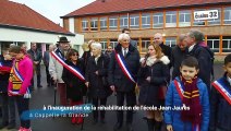 à l'inauguration de la réhabilitation de l'école Jean Jaurès à Cappelle la Grande