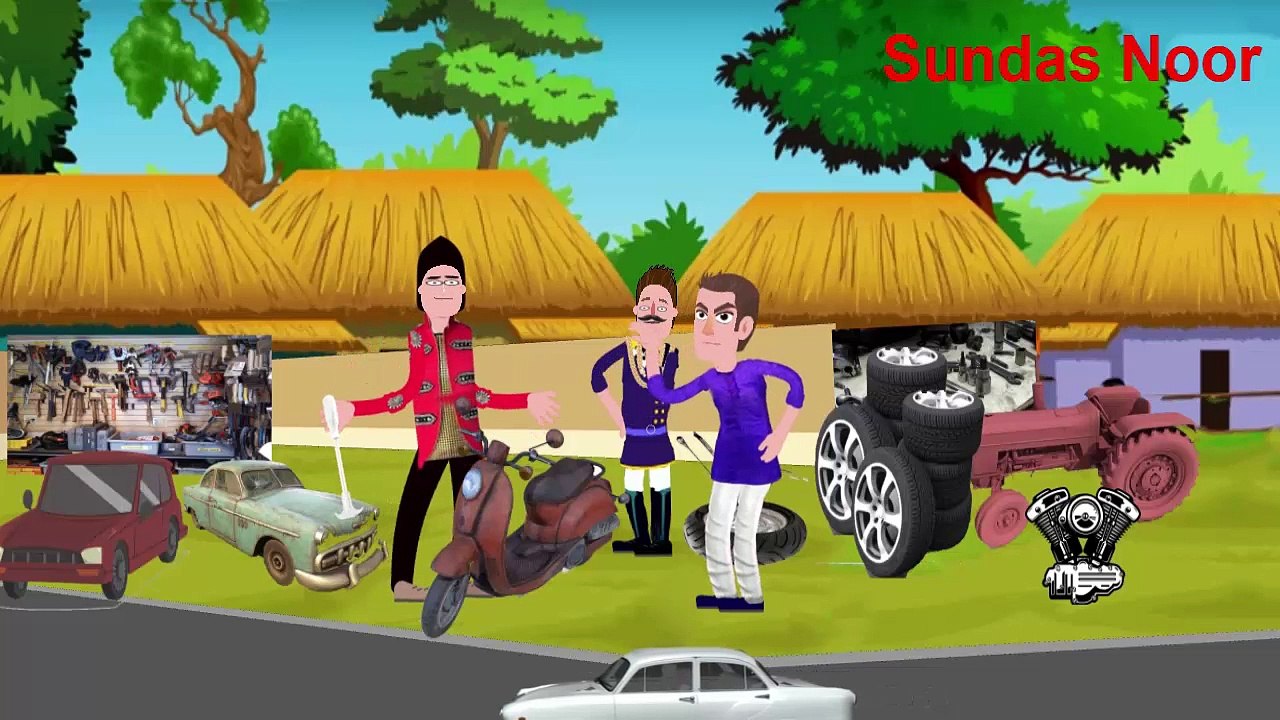 lalchi puncture wala || Hindi cartoon for kids || Fairy Tales in Hindi || sundasnoor