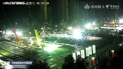 شاهد: الصين تفتتح مستشفى جديداً استغرق بناؤه نحو عشرة أيام