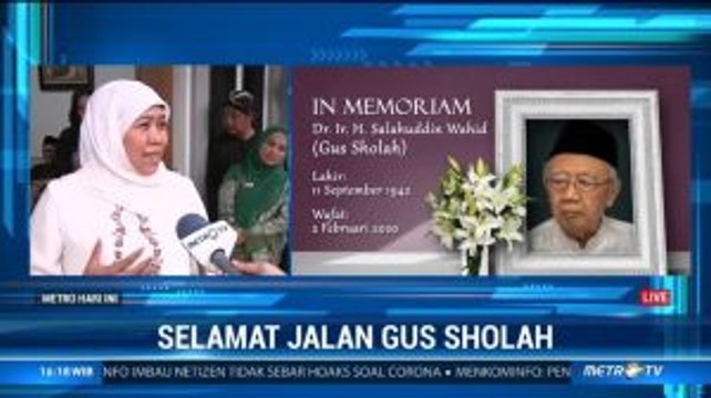 Gus Sholah Wafat, Khofifah: Beliau Selalu Berpesan untuk Jaga Persatuan Bangsa