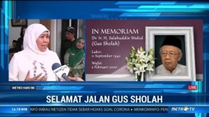 Gus Sholah Wafat, Khofifah: Beliau Selalu Berpesan untuk Jaga Persatuan Bangsa