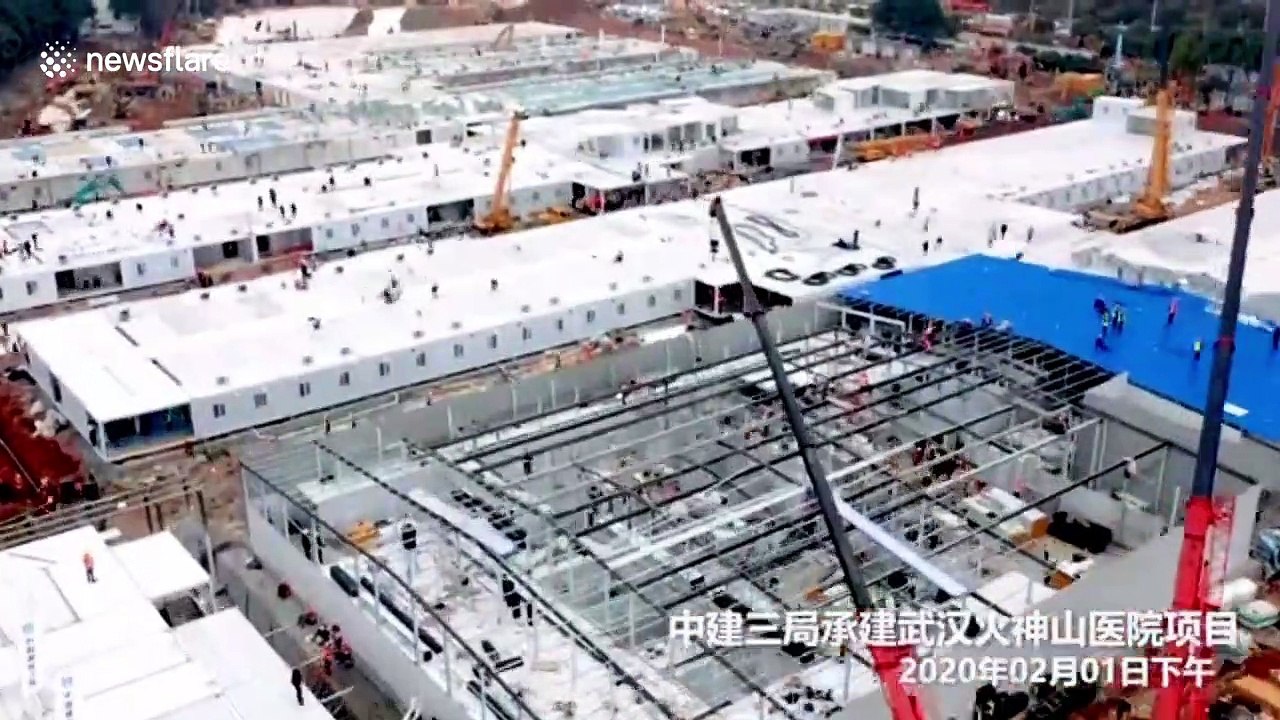 Chinese hospital with 1,000 beds completed in eight days to combat coronavirus
