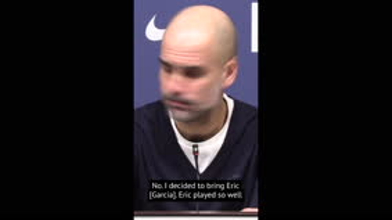 He played so well... - Guardiola on why he chose Garcia over Stones