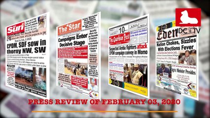 CAMEROONIAN PRESS REVIEW OF FEBRUARY 03, 2020