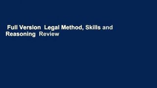 Full Version  Legal Method, Skills and Reasoning  Review