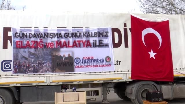 Hizmet-İş Sendikası deprem bölgesine bir tır yardım gönderdi