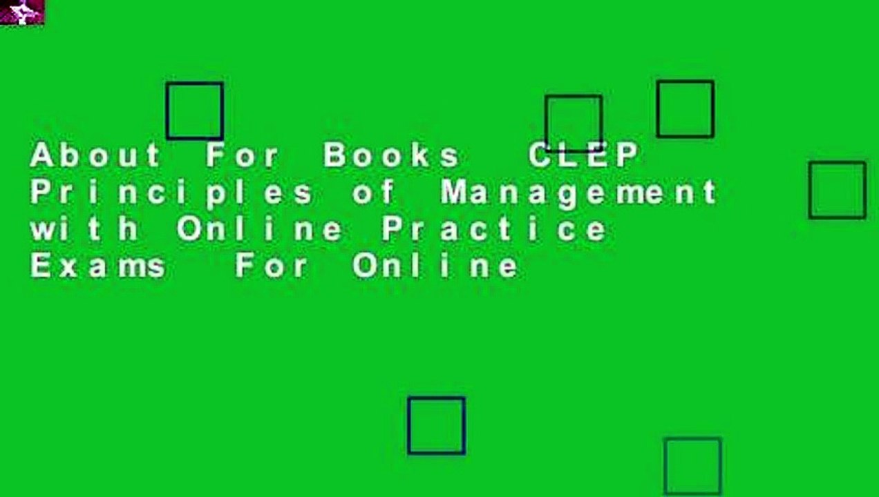 About For Books  CLEP Principles of Management with Online Practice Exams  For Online