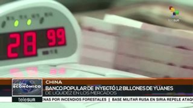 China: Banco Popular inyecta 1.2 billones de yuanes de liquidez