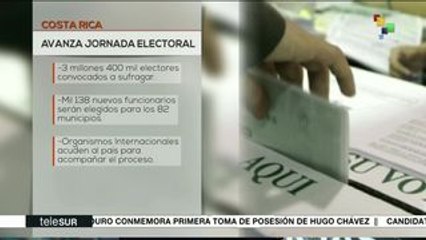 Avanza elección municipal en Costa Rica