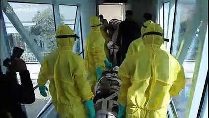 Indonesian officials begin transport training exercises to prepare for residents arriving from Wuhan