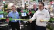 Enable Scotland Champion, David Allan opening the new disability friendly self scan checkout at Asda which he has been campaigning for