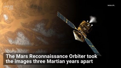 Collapsing ‘Field of Ice Blocks’ on Mars Captured by NASA Orbiter