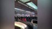 Imágenes de los pasajeros en el interior del avión de Air Canadá