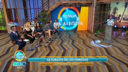 ¿Nuestros conductores lograrán atinarle a la edad de estos famosos en la Subasta? | Venga La Alegría