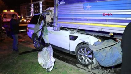 Samsun tır'a arkadan çarpan cip sürücüsü iş insanı ağır yaralandı