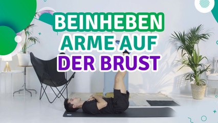 Beinheben, Arme auf der Brust - Du Bist Fit