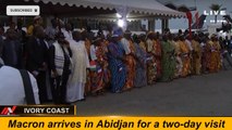 French President Emmanuel Macron arrives in Abidjan for a two-day visit - IVORY COAST