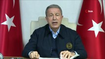 Savunma Bakanı Hulusi Akar: 'Şu ana kadar toplam 54 rejim hedefi ateş altına alınmıştır. Aldığımız bilgilere 76 rejim askeri etkisiz hale getirilmiştir'