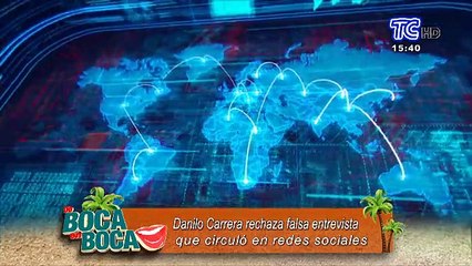Danilo Carrera rechaza falsa entrevista que circuló en redes sociales