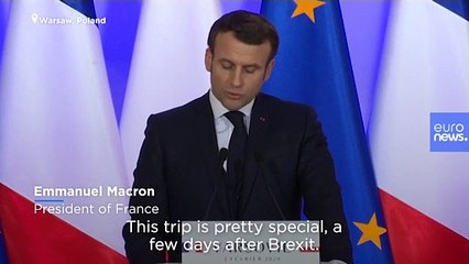 Macron: Poland, Germany and France to lead Europe after Brexit