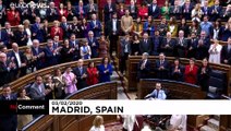 تشویق پادشاه اسپانیا در مراسم گشایش پارلمان و دسته‌بندی‌هایی که حاکم شد