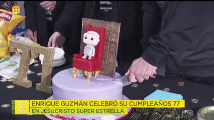 ¡Enrique Guzmán celebró su cumpleaños 77 trabajando en 'Jesucristo Súper Estrella'! | Ventaneando