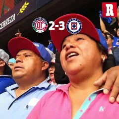 Aficionada celeste se confunde y celebra gol del Toluca