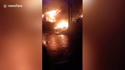 One dead and 600 families left homeless in Philippines slum fire